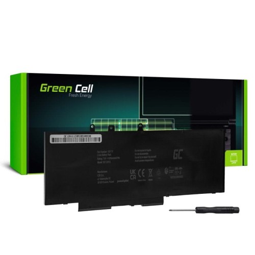GREEN CELL BATERIA DE128V2 93FTF GJKNX DO DELL LATITUDE 5280 5290 5480 5490 5580 5590 5591 PRECISION 3520 3530 6200MAH 7.6V - 2057821