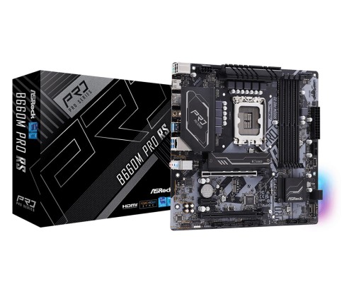 Płyta ASRock B660M PRO RS /B660/DDR4/SATA3/M.2/USB3.0/PCIe4.0/s.1700/mATX - 2074748