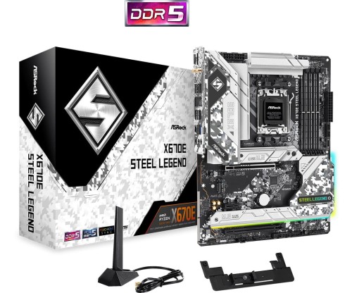 Płyta ASrock X670E STEEL LEGEND /AMD X670/DDR5/SATA3/M.2/USB3.2/WiFi/BT/PCIe5.0/AM5/ATX - 2074766