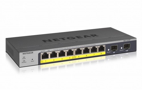 Switch zarządzalny Netgear GS110TP 8x10/100/1000 RJ45 PoE 2xSFP Smart Managed - 2076028