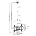 Uchwyt do telewizora sufitowy Maclean MC-803 max 50kg max VESA 600x400 - 1131726