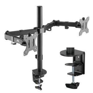 Uchwyt biurkowy na 2 monitory Maclean MC-884 17-32" 2x 8kg (max 16kg) VESA 75x75, 100x100 - 2069496