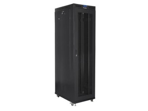 Szafa instalacyjna Rack stojąca 19" 47U 800x1000 Drzwi Perforowane czarna Lanberg (flat pack) LCD