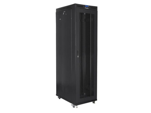 Szafa instalacyjna Rack stojąca 19" 47U 800x1000 Drzwi Perforowane czarna Lanberg (flat pack) LCD - 2067616