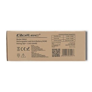 Akumulator AGM Qoltec 6V | 1.3Ah