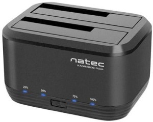 Stacja dokująca HDD/SSD Natec Kangaroo Dual SATA 2.5" + 3.5" USB 3.0 + zasilacz