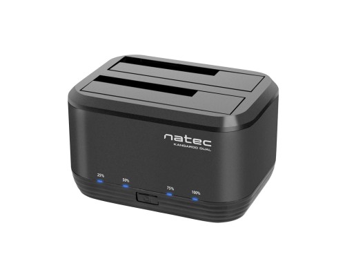 Stacja dokująca HDD/SSD Natec Kangaroo Dual SATA 2.5" + 3.5" USB 3.0 + zasilacz - 1905081