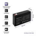 Akumulator AGM Qoltec 6V | 7.2Ah - 1135715