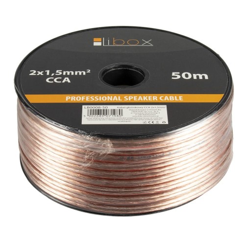 LIBOX KABEL GŁOŚNIKOWY LB0008-50 2X1,5MM (50M) - 1048496