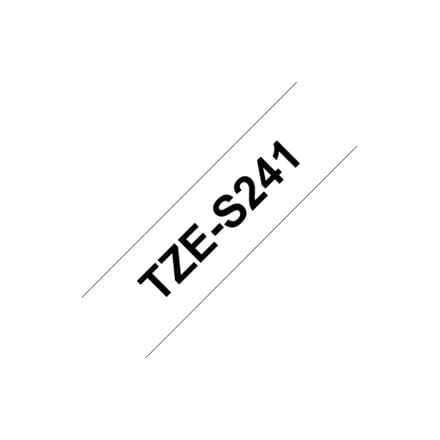 BROTHER TZES241 Taśma Brother 18mm BLACK ON WHITE ADHESIVE TAPE - 2080956
