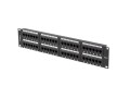 Patch panel Lanberg PPU6-2048-B 48 port 2U 19" kat.6 czarny - 2035482