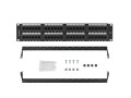 Patch panel Lanberg PPU6-2048-B 48 port 2U 19" kat.6 czarny - 2080195