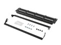 Patch panel Lanberg PPU6-2048-B 48 port 2U 19" kat.6 czarny - 2035477