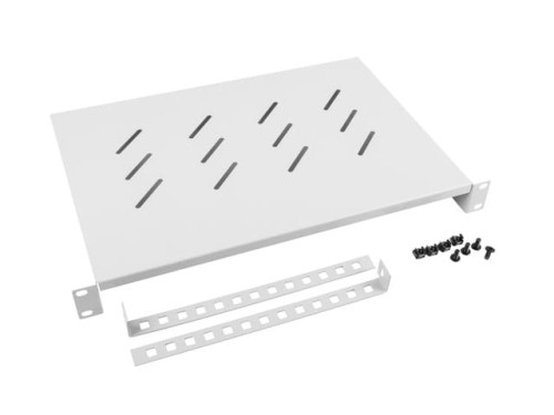 Półka do szaf 19" 600mm szara Lanberg (1U/483x300mm udźwig do 25kg, montaż 4-punktowy) - 2080207