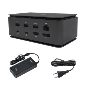 I-TEC USB4 Metal Docking station Dual 4K HDMI DP with Power Delivery 80W + Universal Charger 112W