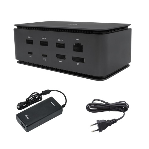 I-TEC USB4 Metal Docking station Dual 4K HDMI DP with Power Delivery 80W + Universal Charger 112W - 2080553