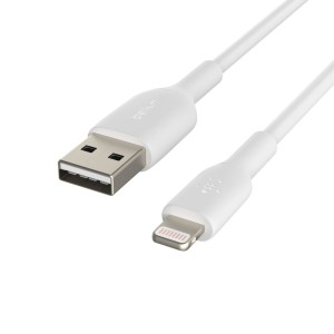 BELKIN KABEL PVC USB-A - LTG 15CM, BIAŁY (WYPRZEDAŻ)