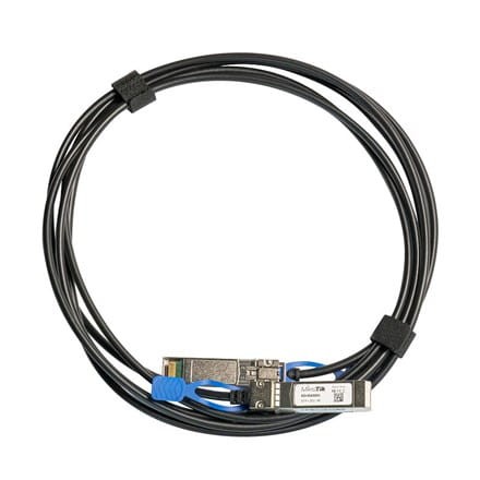 MikroTik | do bezpośredniego podłączania 25GBase | XS+DA0001 | SFP/SFP+/SFP28 | Maksymalna odległość transferu 1 m | Obsługuje SFP 1G/SFP+ 10G/25G SFP28, 25 Gbit/s - 2054865