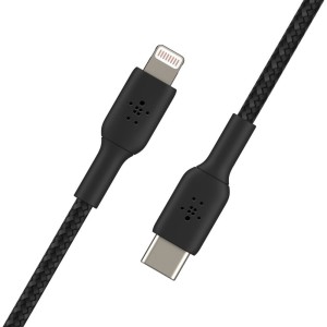 BELKIN KABEL LIGHTNING TO USB-C, 1M, OPLOT, CZARNY