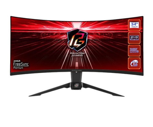 Monitor ASRock 34" Curved Phantom Gaming Monitor PG34WQ15R2B 2xHDMI DP WiFi głośniki 2x2W - 1330935