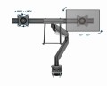 GEMBIRD BIURKOWE REGULOWANE RAMIĘ/UCHWYT NA 2 MONITORY 17-32, VESA 100X100MM, DO 8 KG - 1736015