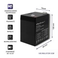 Akumulator AGM Qoltec 12V | 4.5Ah - 1402732