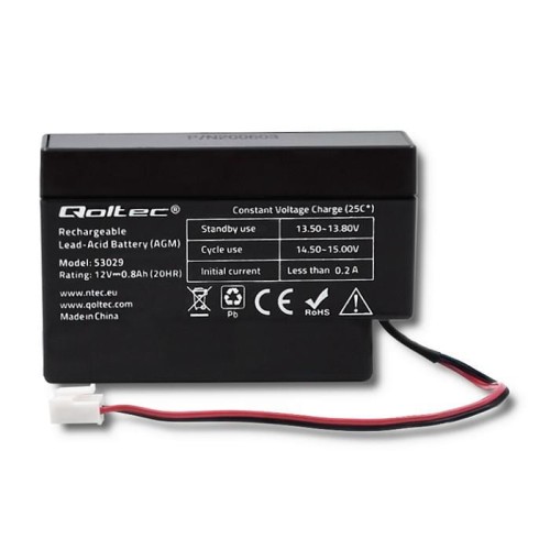 Akumulator AGM Qoltec | 12V | 0.8Ah - 1402805