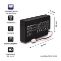 Akumulator AGM Qoltec | 12V | 0.8Ah - 1402806