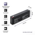 Akumulator AGM Qoltec 12V | 2.3Ah - 1402817