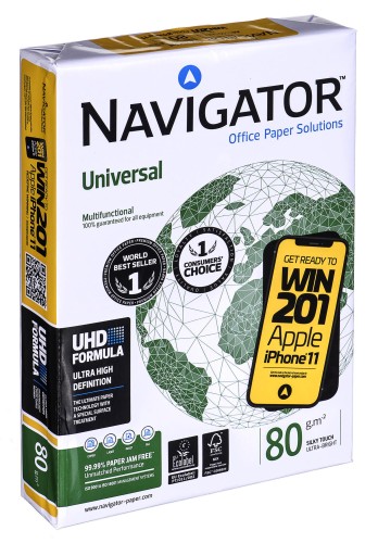 Papier Xero Igepa Premium Navigator Universal 8247A80 (A4; 80g/m2; 500 szt.) - 820019
