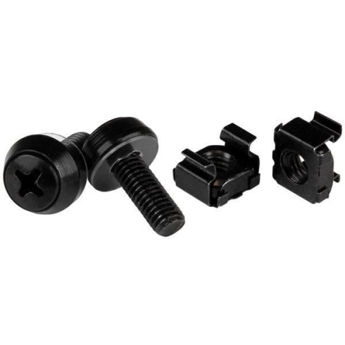 100 PKG M6 SCREWS + CAGE NUTS/M6 CAGE NUTS M6X12MM BLACK - 2088413