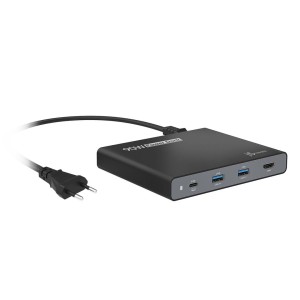 Stacja dokująca z zasilaczem j5create 90W Built in USB-C Travel Dock - EU 1xHDMI/2XUSB3.0/1xUSB-C czarna JCDP392-EN (WYPRZEDAŻ)