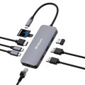 Hub USB Verbatim Multi Port CMH-09: 2xUSB-C 3.1, 1xUSB-A 3.1, 2xUSB-A 3.0, HDMI, RJ-45, SD/microSD - 1798259