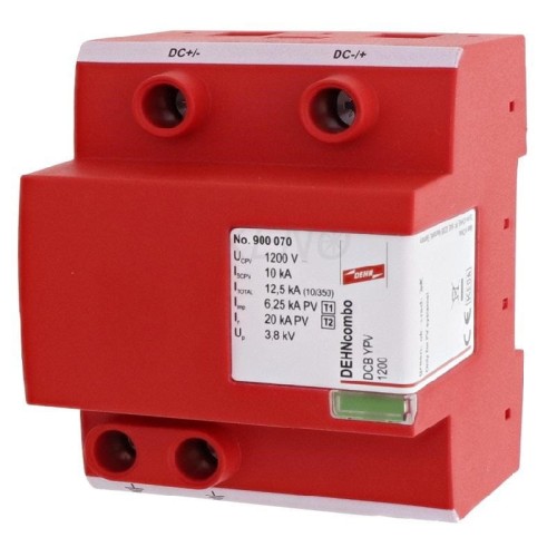 Ogranicznik przepięć DC DEHN combo YPV do systemów PV do 1200V 4P typ I+II - 1653078