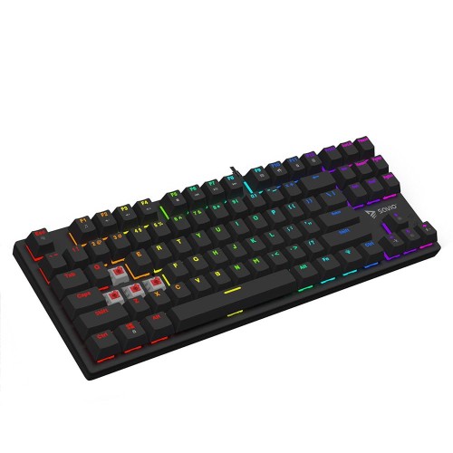 Klawiatura przewodowa SAVIO TEMPEST X2 Outemu RED mechaniczna RGB - 2085516