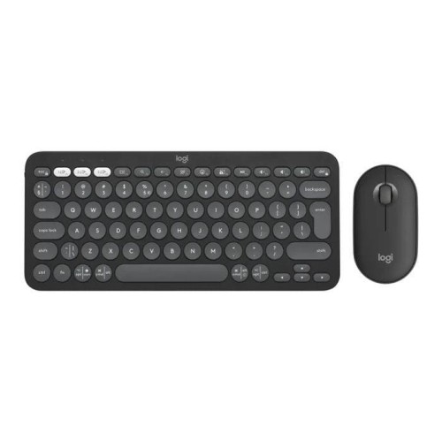 Zestaw bezprzewodowy klawiatura + mysz Logitech Pebble 2 Combo dla urządzeń Mac grafitowy - 1671120