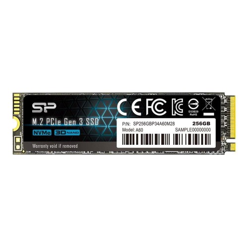 Dysk SSD Silicon Power A60 256GB PCIe Gen3x4 NVMe (2200/1600 MB/s) 2280 BULK - 2091517