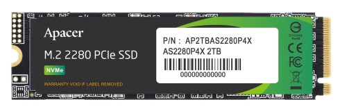Dysk SSD Apacer AS2280P4X 2TB M.2 PCIe NVMe Gen3 x4 2280 (2100/1700 MB/s) - 2091541