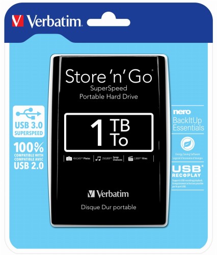 Dysk zewnętrzny Verbatim 1TB Store 'n' Go 2.5" czarny USB 3.0 - 2091565