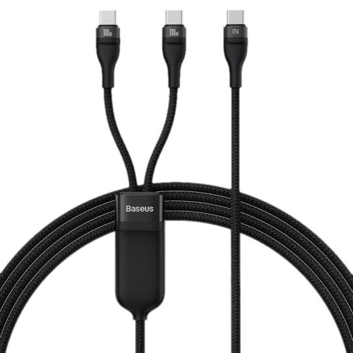 Kabel przewód USB-C 2w1 - 2x USB-C do 100W 150cm Baseus CASS060001 - 2092219
