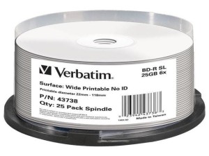 Płyty BD-R Verbatim 25GB X6 DL+ printable NO ID (Cake 25)