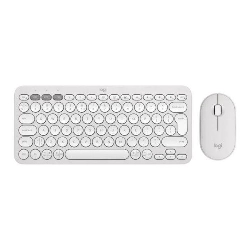 Zestaw bezprzewodowy klawiatura + mysz Logitech Pebble 2 Combo biały - 2094661