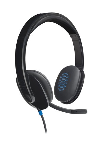 Słuchawki z mikrofonem Logitech H540 USB czarne - 2019386
