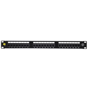 Patch panel 19'' Netrack 24-porty kat. 5e UTP, z półką