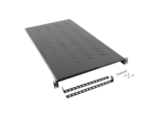 Półka do szaf 19" 1200mm czarna Lanberg (1U/483x900mm udźwig do 25kg, montaż 4-punktowy) - 2035518