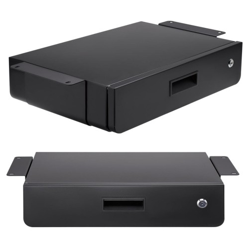Szuflada ergonomiczna podbiurkowa na kluczyk Maclean organizer czarna max 5kg MC-461 - 2095240