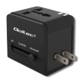 Adapter uniwersalny podróżny Qoltec 10,5W 5V 2,1A, 2xUSB 2.0 - 1363045
