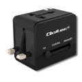Adapter uniwersalny podróżny Qoltec 10,5W 5V 2,1A, 2xUSB 2.0 - 1363047