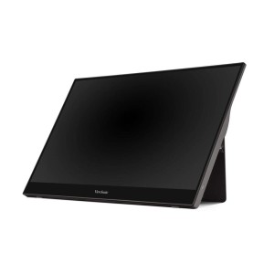 Viewsonic TD1655 monitor komputerowy 39,6 cm (15.6") 1920 x 1080 px Full HD LED Ekran dotykowy Przeznaczony dla wielu użytkowników Czarny, Srebrny