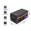 Akumulator LiFePO4 Qoltec Litowo-Żelazowo-Fosforanowy | 12.8V | 200Ah | 2560Wh | BMS - 1670962